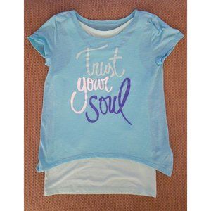 Girls size 7/8  SO 2 pc layered top